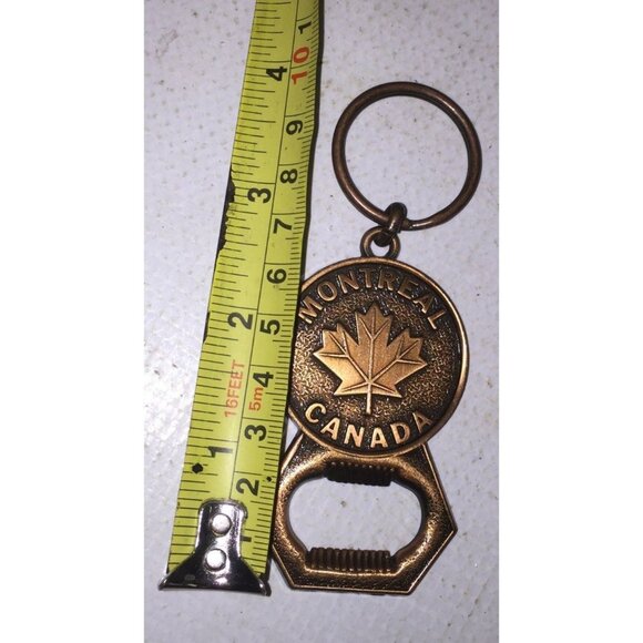 Montreal Canada Bronze Colored Bottle Opener Key Chain - 4" - Picture 2 of 3